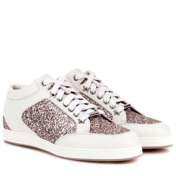 rose gold jimmy choo trainers